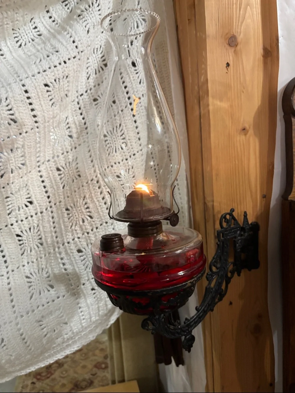 Bracketed Oil Lamp